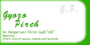 gyozo pirch business card